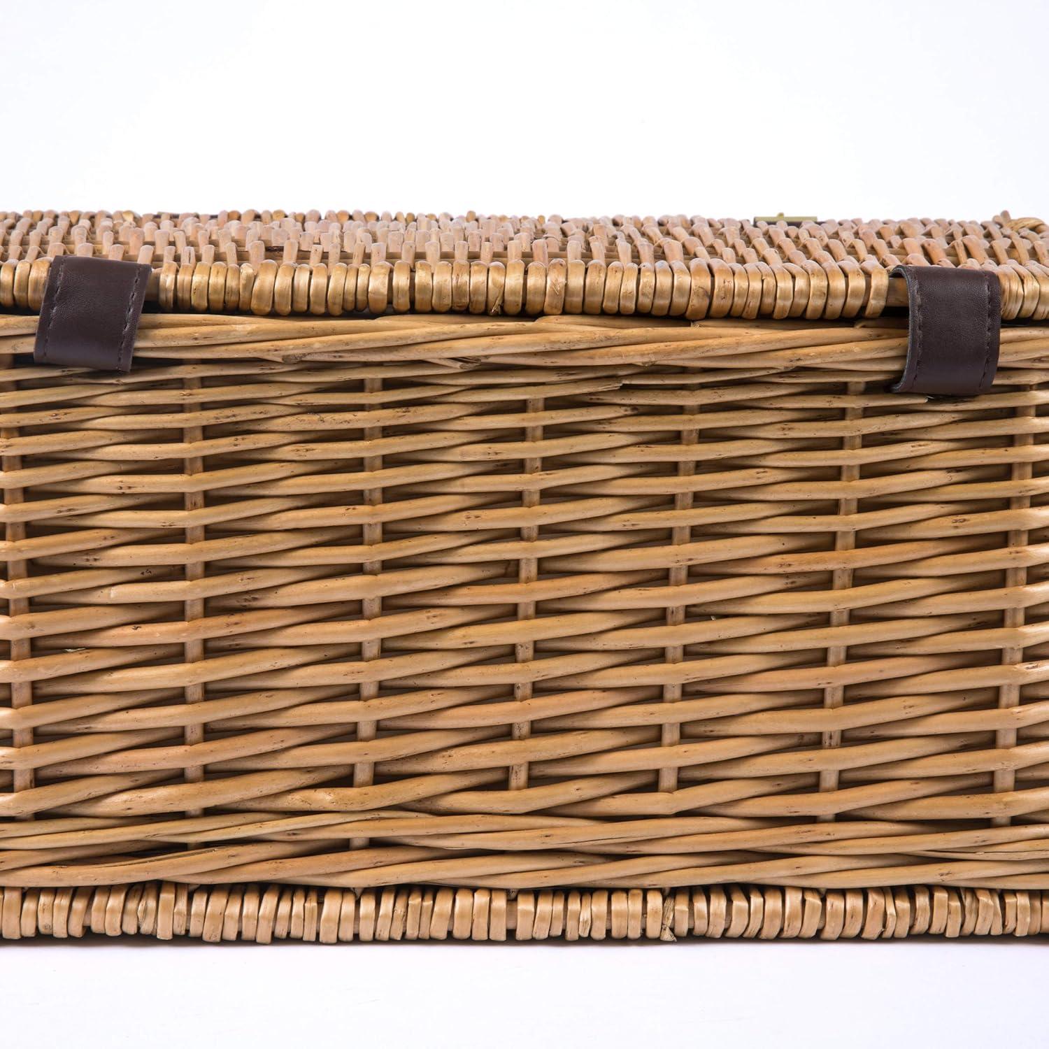 imagePICNIC TIME Bristol Picnic Basket for 2 Wicker Picnic Basket Picnic Set Navy Blue ampamp Burgundy Plaid Pattern
