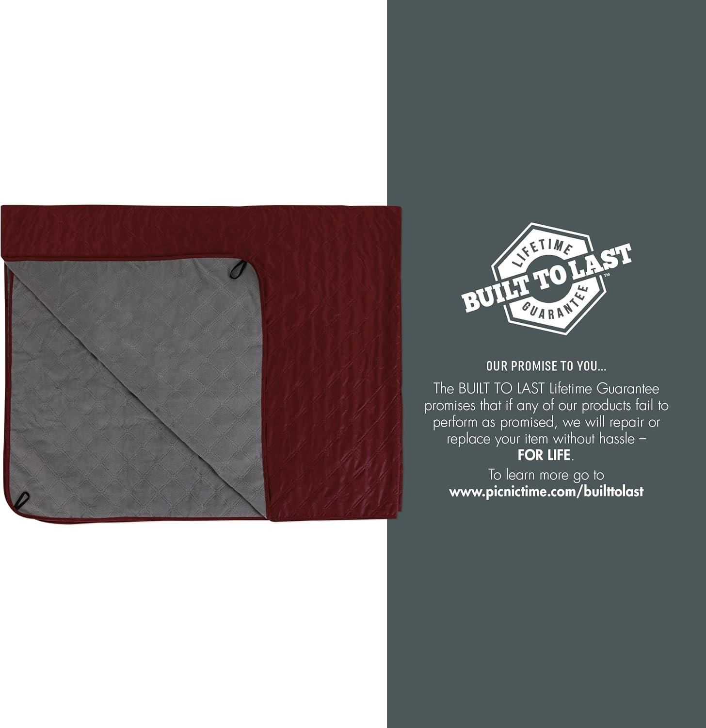 imagePICNIC TIME AllPurpose Machine Washable Stadium Blanket Picnic Blanket Beach BlanketBurgundy
