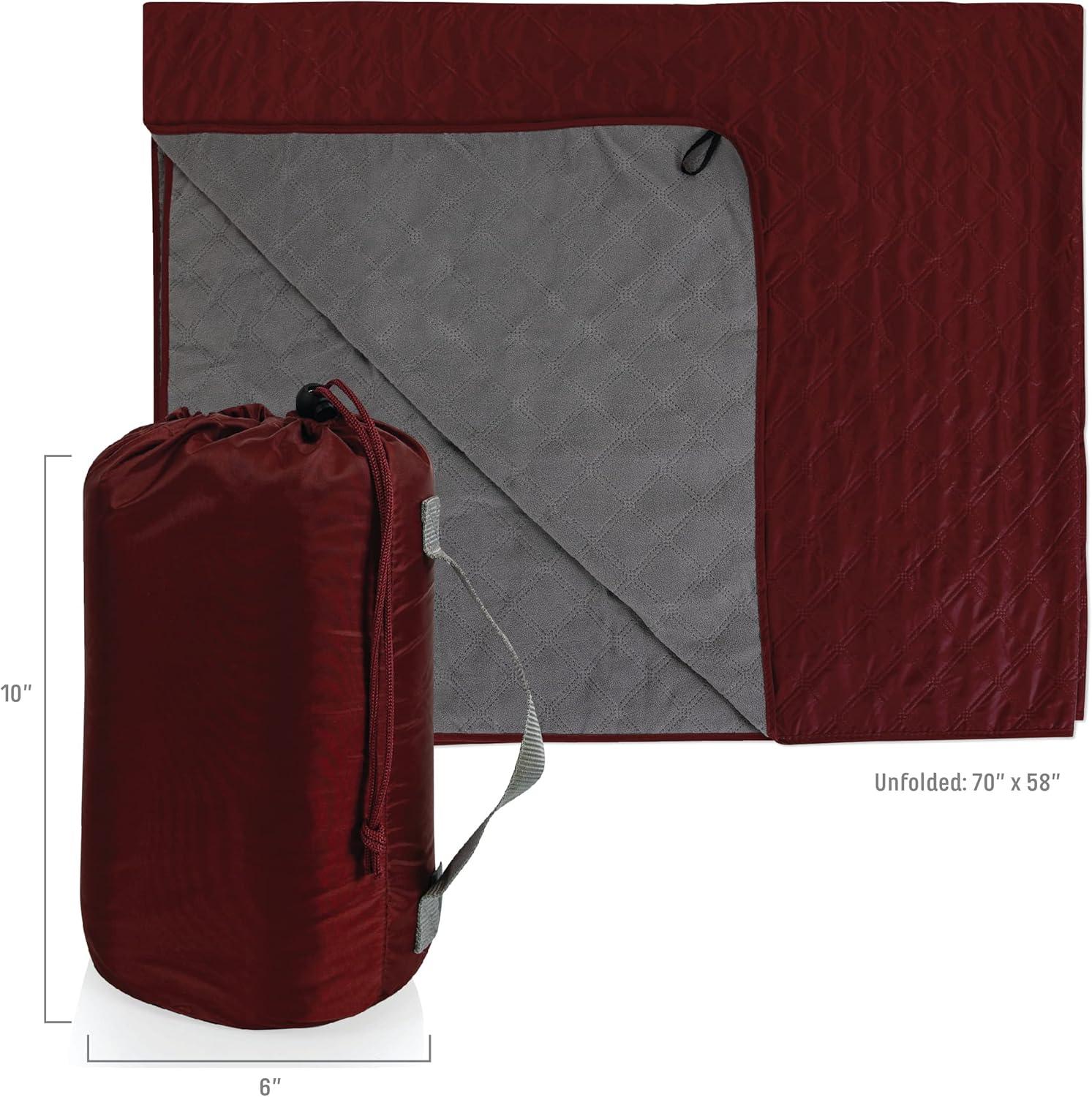 imagePICNIC TIME AllPurpose Machine Washable Stadium Blanket Picnic Blanket Beach BlanketBurgundy