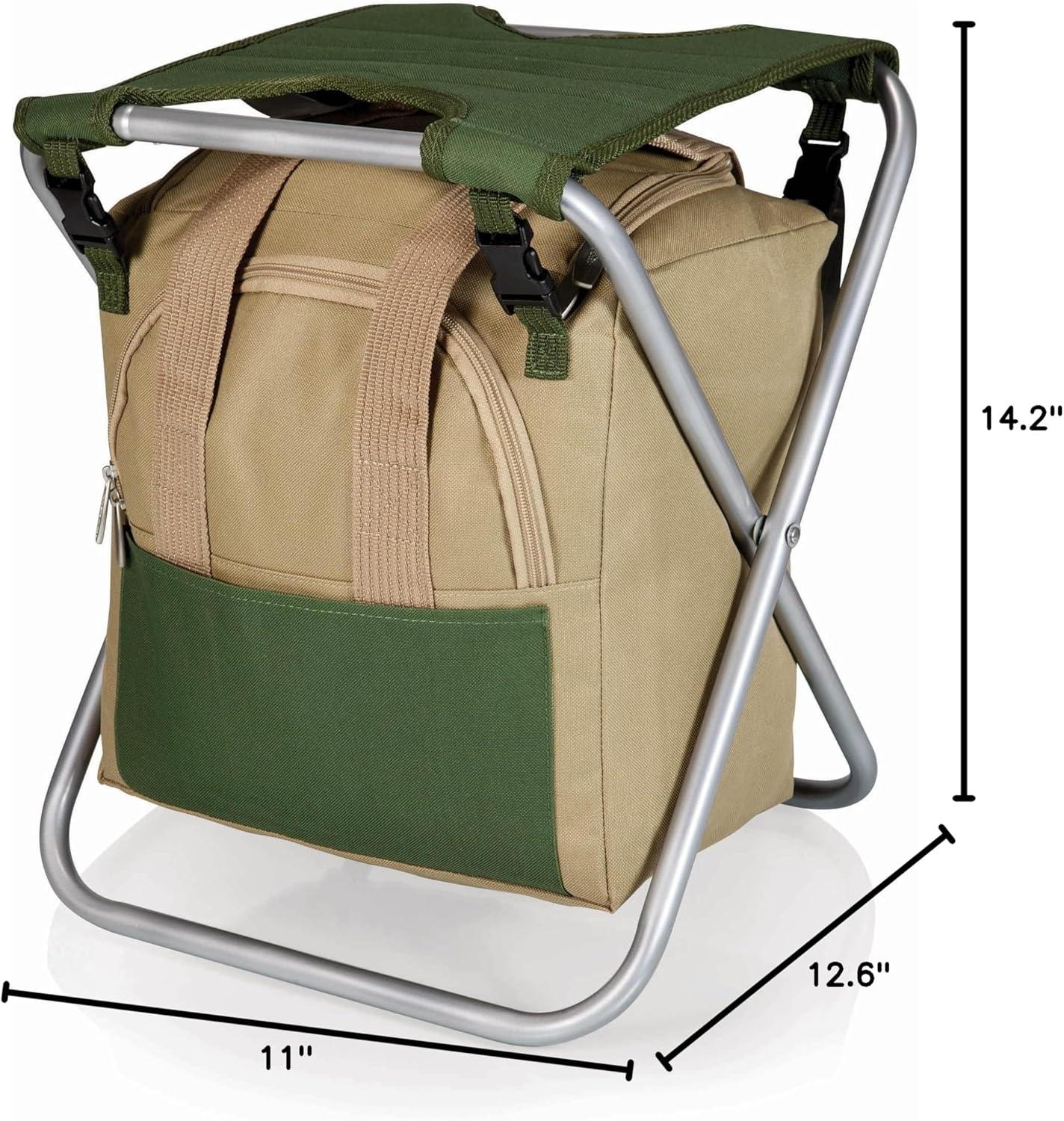 imagePICNIC TIME Garden Kneeler and Seat Folding Gardening Bench Portable Garden Stool and Kneeler with Detachable Tote Organizer for Weeding ampamp Yard Work Olive Green with Beige Accents