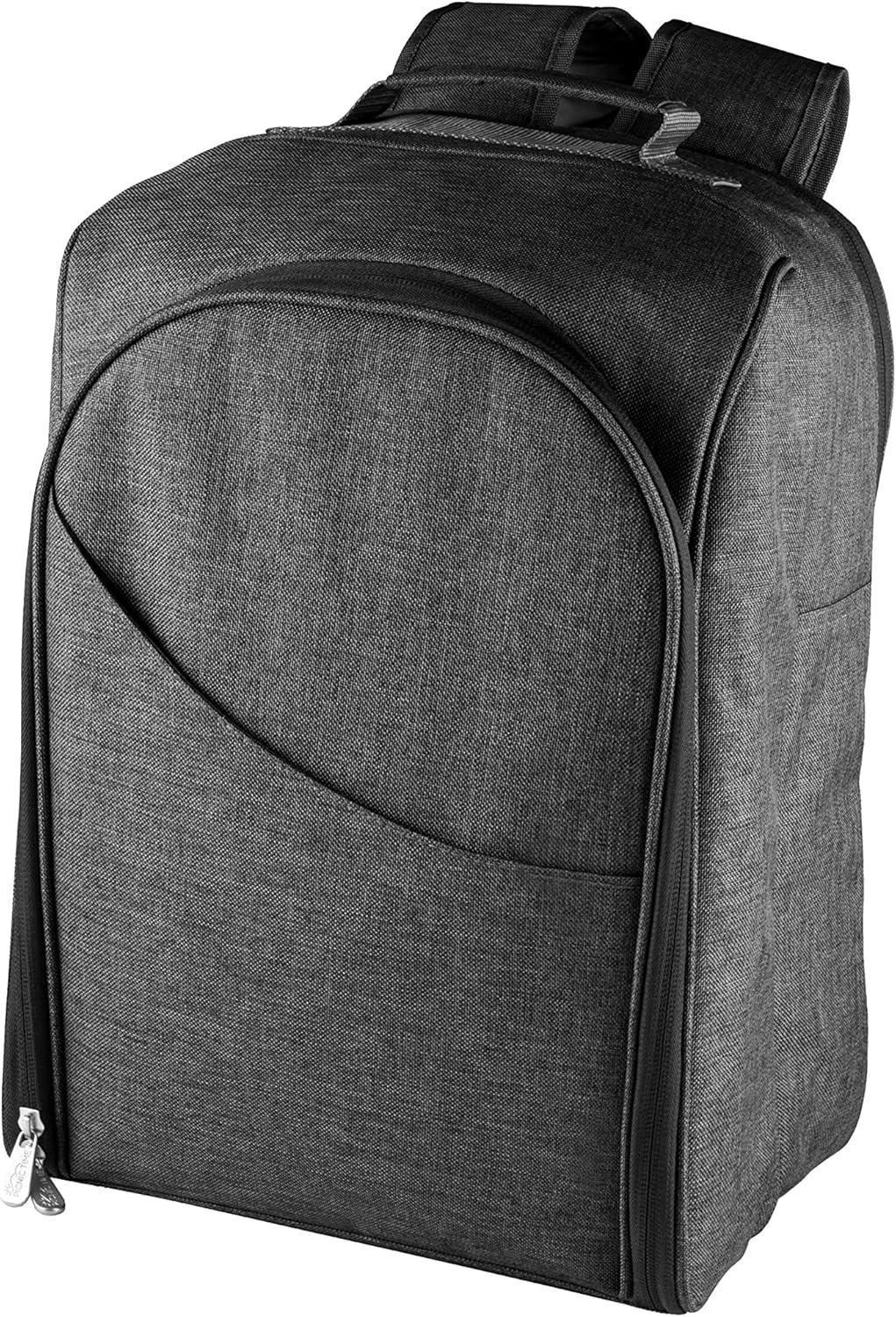 imagePICNIC TIME PTColorado Picnic Backpack Modern Backpack Cooler with Deluxe Set for 2 Fully Insulated Cooler Bag with 20can Capacity for Beach Hiking and OutdoorsGray