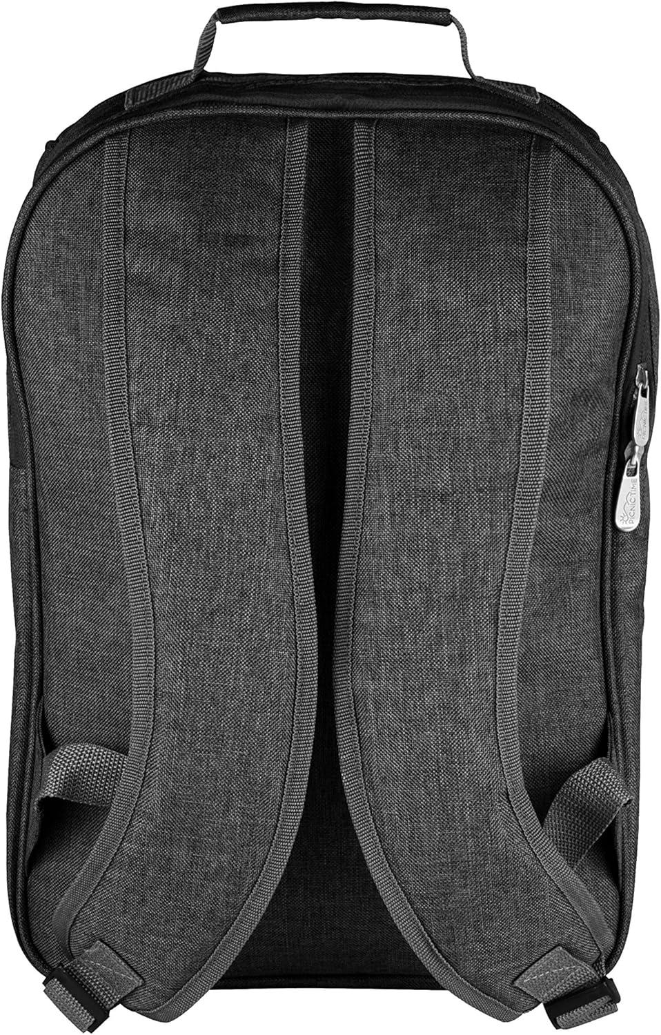 imagePICNIC TIME PTColorado Picnic Backpack Modern Backpack Cooler with Deluxe Set for 2 Fully Insulated Cooler Bag with 20can Capacity for Beach Hiking and OutdoorsGray