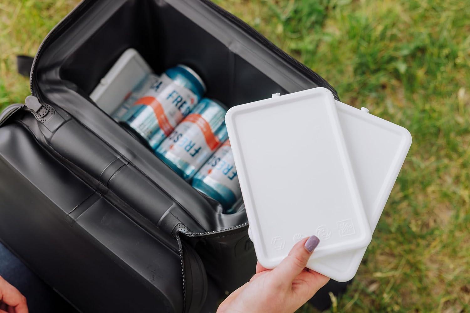 imagePicnic TIME 4 Pack Reusable Ice Packs Ice Packs for Lunch Boxes and Coolers Long Lasting Feezer Packs White