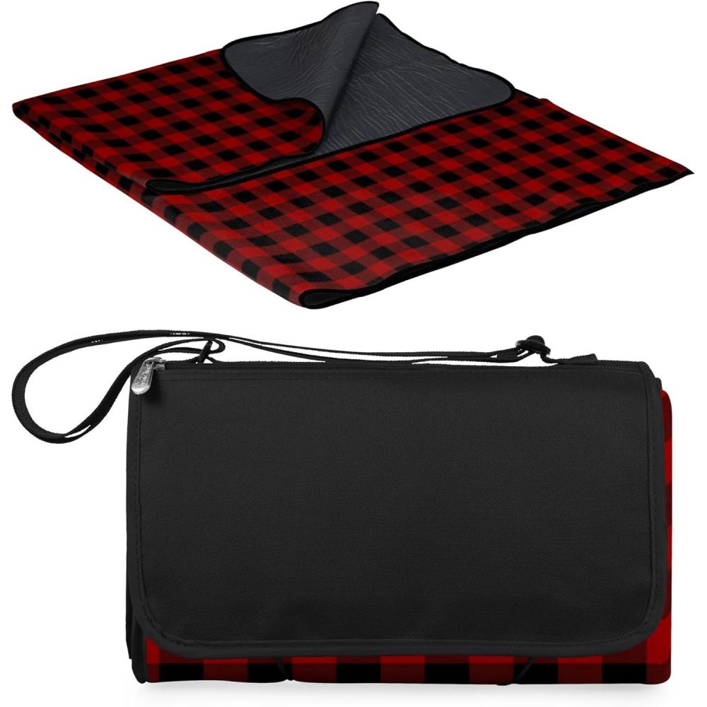 imageONIVA  a Picnic Time Brand  Blanket Tote XL Outdoor Picnic Blanket  Beach Blanket  Camping BlanketRed  Black Buffalo Check