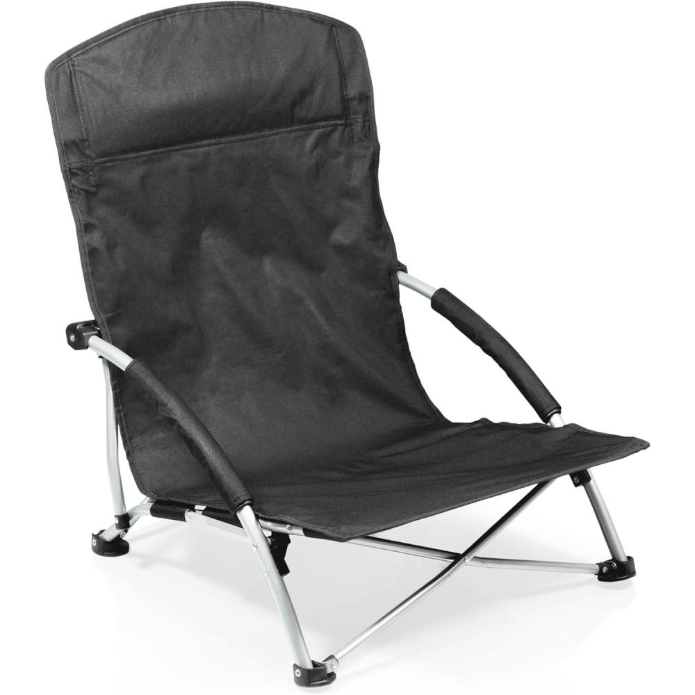 imageONIVA a Picnic Time brand Tranquility Beach Chair with Carry Bag Low Beach ChairBlack