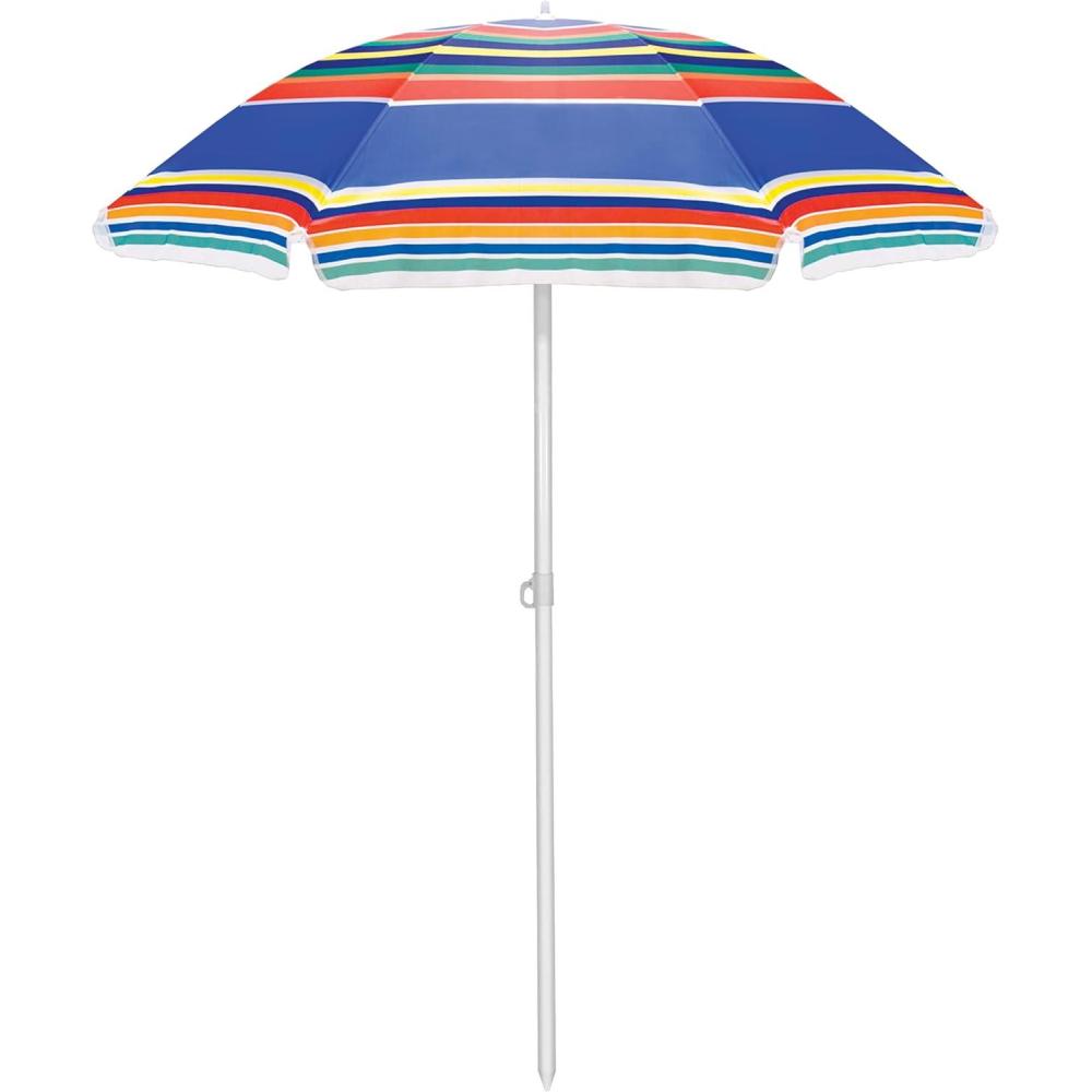 imageONIVA  a Picnic Time brand 5 Ft Portable Beach Umbrella Lightweight Sun Shade Umbrella with Adjustable Tilt and UV Sun Protection