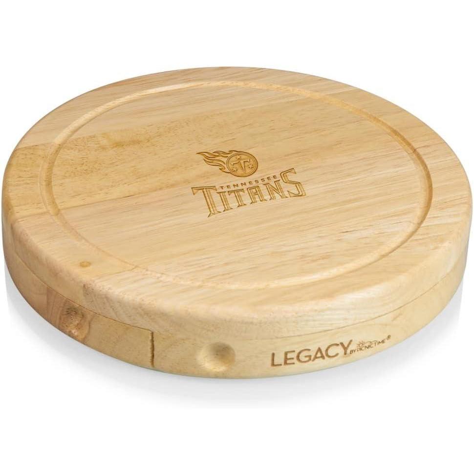imagePicnic TIME NFL Brie Cheese Board and Knife Set Charcuterie Board Set Wood Cutting BoardTennessee Titans