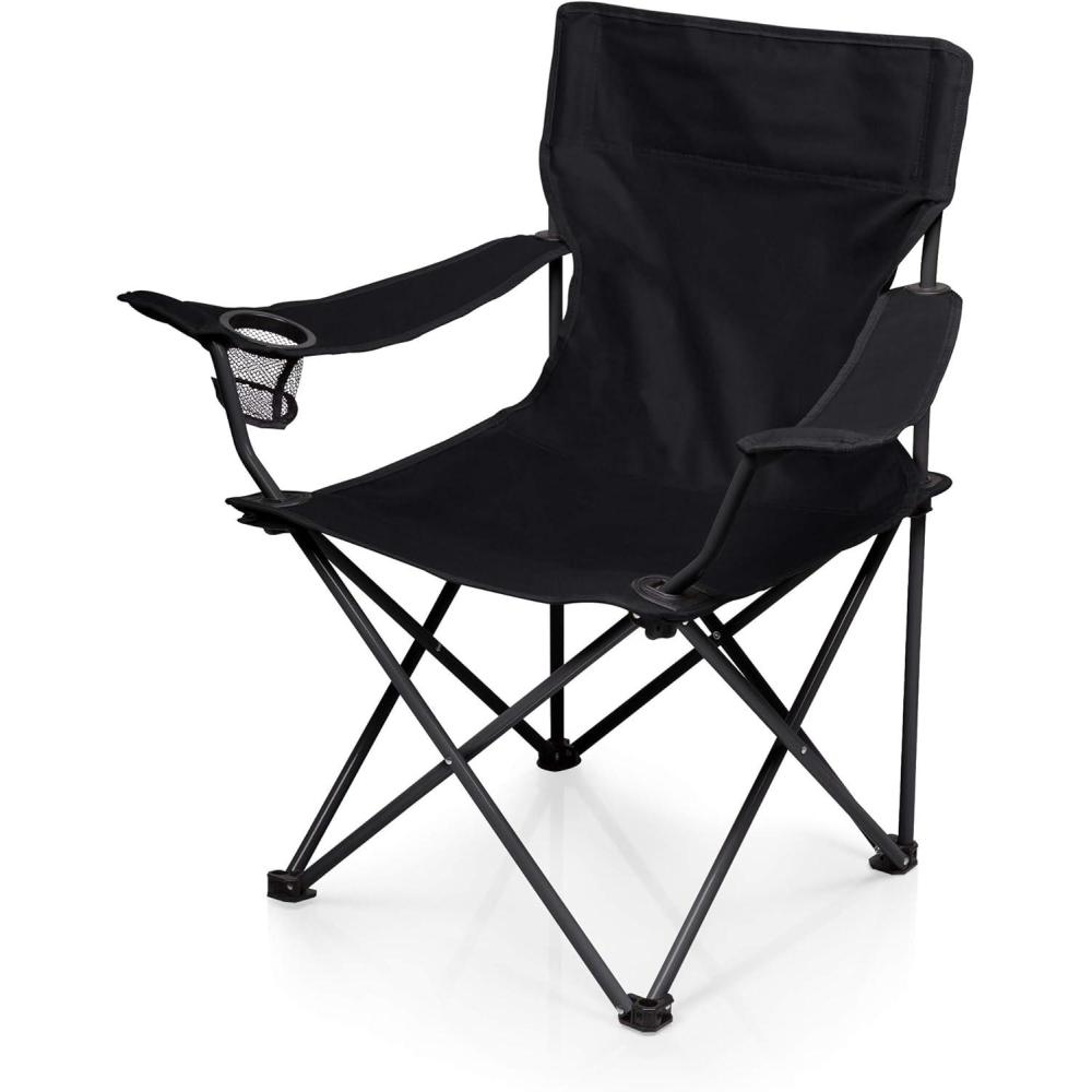 imagePicnic TIME PTZ Camp Chair Picnic Chair Beach Chair with Carrying BagBlack