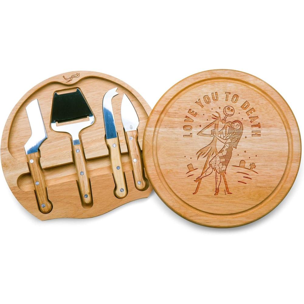 imageTOSCANA  a Picnic Time brand Circo Cheese Cutting Board ampamp Tools Set Brown Disney Mickey ampamp Minnie Mouse 8540050510311Disney Nightmare Before Christmas Jack  Sally  Parawood