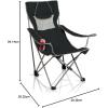 Campsite Camping Chair, Picnic Chair, Outdoor Folding Chair with Carry Bag, Beach Chair(Black/Grey)