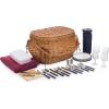 Highlander Picnic Basket, (Red & Blue Tartan Pattern)