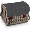Kabrio Wine & Cheese Picnic Basket, (Anthology Collection – Gray with Gold Accents)((Anthology Collection – Gray With Gold Accents))