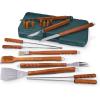 ONIVA – A Picnic Time brand 18-Piece BBQ Grill Set, Outdoor BBQ Accessories with Case, Grilling Tools for Barbecue, (Green)