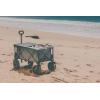 ONIVA – a Picnic Time brand Adventure Wagon Elite All-Terrain Folding Beach Wagon with Big Wheels plus Table Top Lid & Soft Cooler Liner, (Dark Gray)