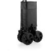 ONIVA – a Picnic Time brand Adventure Wagon Elite All-Terrain Folding Beach Wagon with Big Wheels plus Table Top Lid & Soft Cooler Liner, (Dark Gray)