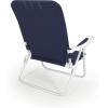 ONIVA – a Picnic Time brand Monaco Reclining Backpack Beach Chair, Outdoor Folding Lounge Chair, Lightweight Low Chair, (Navy Blue)
