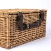 PICNIC TIME – Bristol Picnic Basket for 2, Wicker Picnic Basket – Picnic Set, (Navy Blue & Burgundy Plaid Pattern)