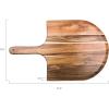 PICNIC TIME Acacia Wood Pizza Spatula Peel, Serving Pizza Paddle with Tapered Handle for Comfort and Steady Grip, Bread Peel and Oven Accessories, Flat Paddle with Beveled Edge (Acacia Wood)