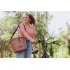 PICNIC TIME Cambridge Bike Basket, Personal Picnic Basket with Removable Shoulder Strap, Small Basket for Lunch, Bicycle Basket, (Wicker)