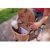 PICNIC TIME Cambridge Bike Basket, Personal Picnic Basket with Removable Shoulder Strap, Small Basket for Lunch, Bicycle Basket, (Wicker)