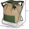 PICNIC TIME Garden Kneeler and Seat, Folding Gardening Bench, Portable Garden Stool and Kneeler with Detachable Tote Organizer for Weeding & Yard Work (Olive Green with Beige Accents)