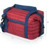 PICNIC TIME Midday Quilted Washable Insulated Lunch Bag, Soft-sided Lunch Box, Lunch Cooler Bag, (Red)