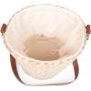 PICNIC TIME Palermo Rush Insulated Bucket Tote with Leather Straps, Insulated Beach Bag, Picnic Tote Bag, (Beige Canvas)
