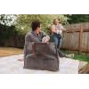 PICNIC TIME Unisex Market Waxed Canvas Tote With Leatherette Handles, Versatile Large Canvas Tote, Heavy-duty Oversized Travel Beach Bag