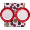 PICNIC TIME Yellowstone Picnic Baskets, Moka Collection – Brown with Beige & Red Accents, One Size