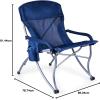 Picnic TIME PT-XL Heavy Duty Camping Chair, XL Beach Chair, 400 lb Capacity Camp Chair(Navy Blue)
