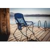 Picnic TIME PT-XL Heavy Duty Camping Chair, XL Beach Chair, 400 lb Capacity Camp Chair(Navy Blue)