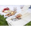 Picnic TIME Terrabella Handwoven Picnic Basket, Earth Friendly Basket, Made from Recycled Materials, Upcycled Picnic Basket, (Beige)