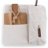 Picnic TIME Terrabella Handwoven Picnic Basket, Earth Friendly Basket, Made from Recycled Materials, Upcycled Picnic Basket, (Beige)