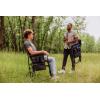Picnic TIME Woodland Rocking Camping Chair with Storage Caddy, Camp Chair for Adults, (Charcoal Gray)