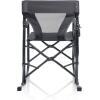Picnic TIME Woodland Rocking Camping Chair with Storage Caddy, Camp Chair for Adults, (Charcoal Gray)