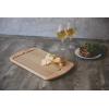 TOSCANA – a Picnic Time brand Billboard Glass Top Cheese Board, Serving Platter, Cheese Boards Charcuterie Boards, (Parawood)