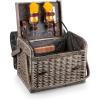 Kabrio Wine & Cheese Picnic Basket, (Anthology Collection – Gray with Gold Accents)((Anthology Collection – Gray With Gold Accents))