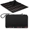 ONIVA – a Picnic Time Brand – Blanket Tote XL Outdoor Picnic Blanket – Beach Blanket – Camping Blanket(Black Tartan)