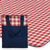 ONIVA – a Picnic Time brand – Vista Outdoor Picnic Blanket & Tote – Beach Blanket – Camping Blanket, (Rainbow with Black)(Navy With Red Check)
