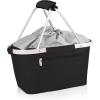 ONIVA – a Picnic Time brand Metro Shopping Basket – Insulated Picnic Basket – Collapsible Market Basket – Utility Tote Cooler Bag(Black)