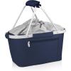 ONIVA – a Picnic Time brand Metro Shopping Basket – Insulated Picnic Basket – Collapsible Market Basket – Utility Tote Cooler Bag(Navy Blue)