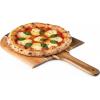 PICNIC TIME Acacia Wood Pizza Spatula Peel, Serving Pizza Paddle with Tapered Handle for Comfort and Steady Grip, Bread Peel and Oven Accessories, Flat Paddle with Beveled Edge (Acacia Wood)