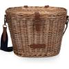 PICNIC TIME Cambridge Bike Basket, Personal Picnic Basket with Removable Shoulder Strap, Small Basket for Lunch, Bicycle Basket, (Wicker)