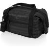 PICNIC TIME Midday Quilted Washable Insulated Lunch Bag, Expandable Stylish Soft Cooler Bag, Portable Cooler Lunchbox with Detachable Carrying Shoulder Strap and Zipper Closure, (Navy Blue)(Obsidian Black)