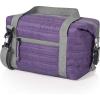 PICNIC TIME Midday Quilted Washable Insulated Lunch Bag, Expandable Stylish Soft Cooler Bag, Portable Cooler Lunchbox with Detachable Carrying Shoulder Strap and Zipper Closure, (Navy Blue)(Purple)