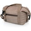 PICNIC TIME Midday Quilted Washable Insulated Lunch Bag, Expandable Stylish Soft Cooler Bag, Portable Cooler Lunchbox with Detachable Carrying Shoulder Strap and Zipper Closure, (Navy Blue)(Shale Brown)