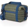 PICNIC TIME Midday Quilted Washable Insulated Lunch Bag, Expandable Stylish Soft Cooler Bag, Portable Cooler Lunchbox with Detachable Carrying Shoulder Strap and Zipper Closure, (Navy Blue)(Olive Green)