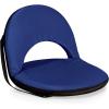PICNIC TIME Oniva Portable Reclining Stadium Seat with Back Support, Folding Bleacher Chairs with Back and Cushion, Thick Padded Bench Seat and Armrest, Includes Six Backrest Positions(Navy)