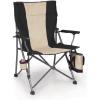 PICNIC TIME Outlander XL Heavy Duty Folding Camping Chair with Insulated Cooler, Oversized Portable Lawn, Beach & Camp Chair with Cup Holder, Storage Pocket, Carry Bag, 400 lb Capacity (Navy Blue)(Black  Xx-large – 500 Lb Weight Capacity)