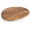 PICNIC TIME Pebble Acacia Charcuterie Board 18″ x 15″, Wood Serving Platter for Food Display, Serving Tray for Party, Cutting Board with Cutout Design, Multi-purpose Food Tray, (Natural Acacia)(18″ x 15″)